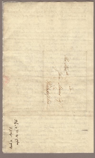 Sivu 4, Abigail Adamsin kirje John Adamsille, 31. maaliskuuta - 5. huhtikuuta 1776 (muste paperille) tekijältä American School