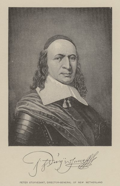 Peter Stuyvesant, Uuden-Netherlandin pääjohtaja (litografia) tekijältä American School