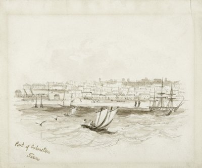 Port of Galveston, Texas, 1800-luvun loppu (muste kudospaperille) tekijältä American School