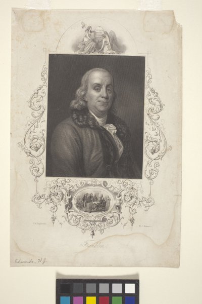 Benjamin Franklinin muotokuva (muste) tekijältä American School