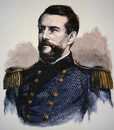 Admiral Keyesin muotokuva, Yhdysvaltain laivasto (värilitho) tekijältä American School