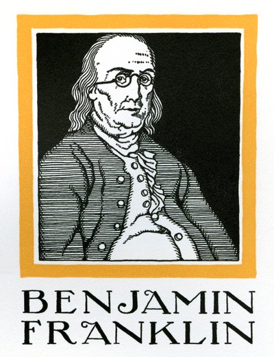 Benjamin Franklinin muotokuva tekijältä American School