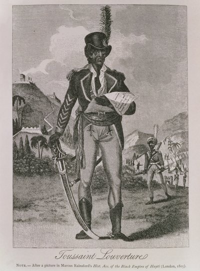 Muotokuva Francois Dominique Toussaint-Louverturesta (n. 1743-1803) (kaiverrus) tekijältä American School