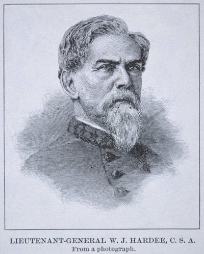 Kenraaliluutnantti W.J. Hardeen (1815-73) muotokuva (litho) tekijältä American School