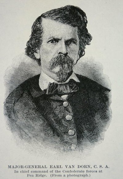 Kenraalimajuri Earl Van Dornin muotokuva (litho) tekijältä American School