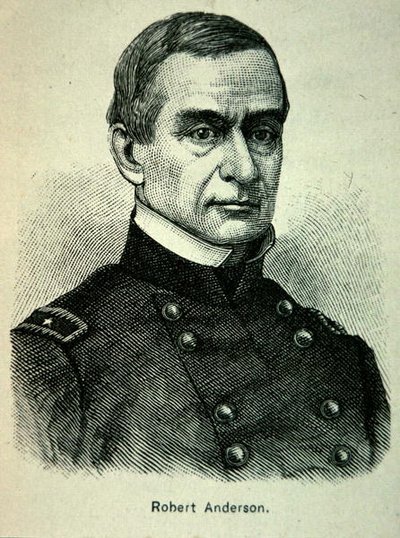 Majuri Robert Andersonin (1805-71) muotokuva (litho) tekijältä American School