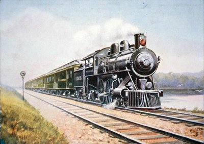 Postikortti Chicago & North Western Railroadin Overland Limitediltä tekijältä American School