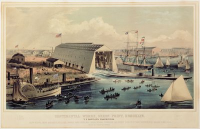 Mainosjuliste Continental Works, Greenpoint Brooklyn, julkaisija Endicott & Co. tekijältä American School