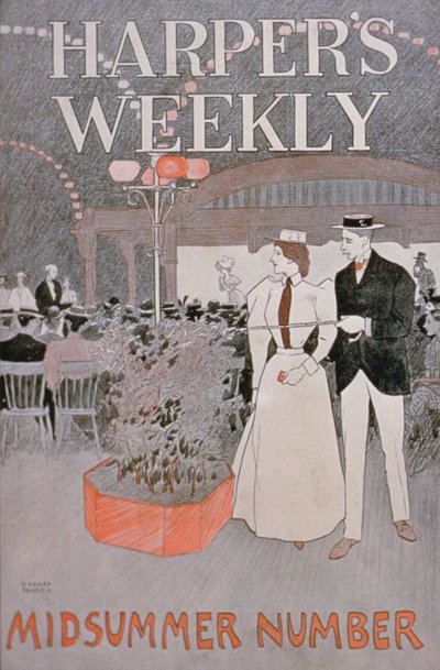 Mainosjuliste Harpers Weekly, Juhannusnumero tekijältä American School