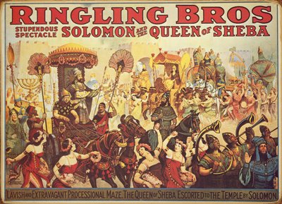 Ringling Bros. sirkus, n. 1900 (väri litho) tekijältä American School