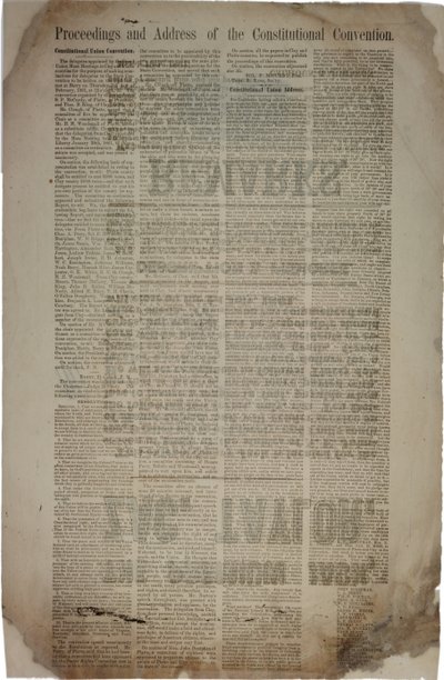 Perustuslakisopimuksen käsittely ja puhe, noin 19. maaliskuuta 1861 tekijältä American School