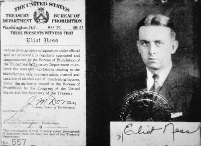 Eliot Nessin (1903-57) kieltoasiamiehen henkilökortti, päivätty 20. toukokuuta tekijältä American School