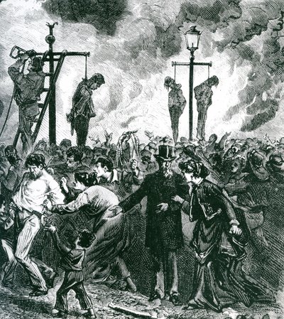 Mellakat vallitsevat Chicagon suuren tulipalon aikana vuonna 1871 tekijältä American School