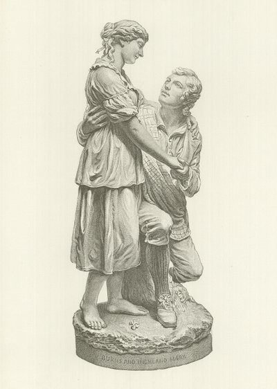 Robert Burns ja Highland Mary (kaiverrus) tekijältä American School