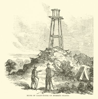 Majakan rauniot Morris Islandilla, heinäkuu 1863 tekijältä American School
