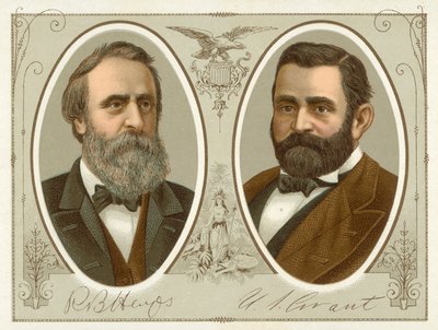 Rutherford B Hayes, Ulysses S Grant (chromolitho) tekijältä American School