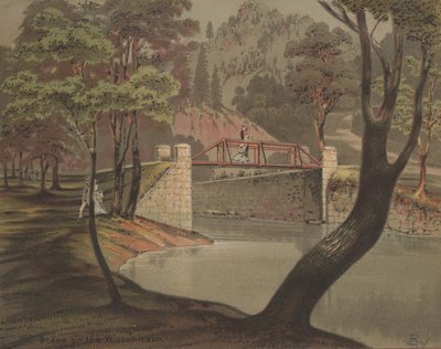 Kohtaus Wissahickonissa, noin 1880 tekijältä American School