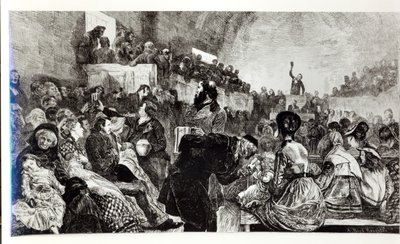 Palvelus mormonitabernaakkelissa Salt Lake Cityssä, 1871 tekijältä American School