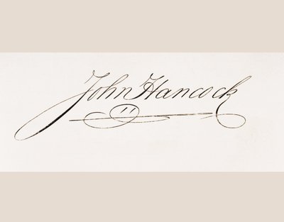 John Hancockin allekirjoitus tekijältä American School