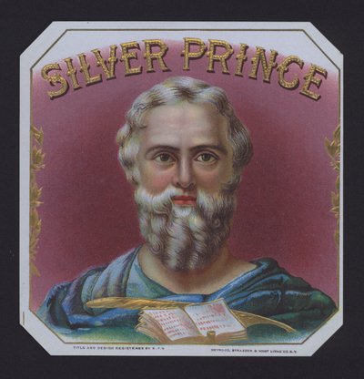 Silver Prince, sikari etiketti (chromolitho) tekijältä American School