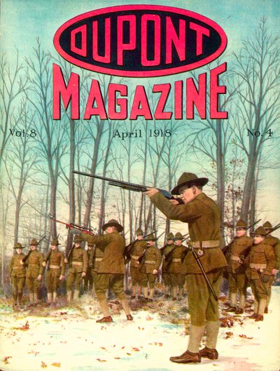 Soldiers, DuPont-lehden etukansi, huhtikuu 1918 tekijältä American School