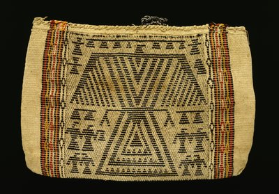Säilytyspussi, Potawatomi, n. 1890 (puuvilla- ja villalanka) (katso myös 340992) tekijältä American School