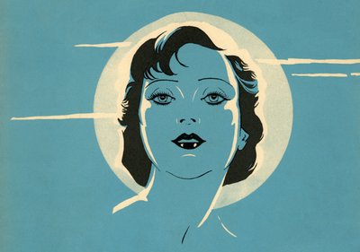 Sultry nainen täysikuun edessä tekijältä American School