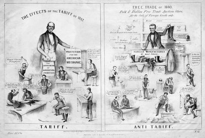 Tariffi, antitariffi, julkaisija H R Robinson, New York, 1844 tekijältä American School