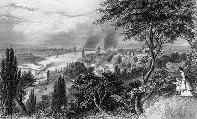 Cincinnati, Ohio, Picturesque America Volume II, painettu New York 1872 tekijältä American School