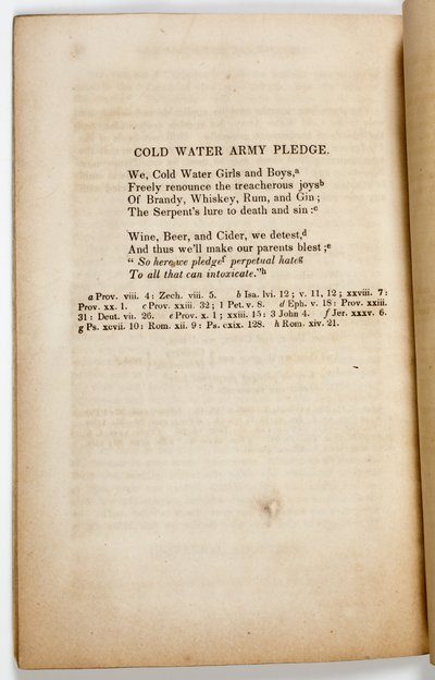 Kylmän veden armeijan lupaus, 1842 tekijältä American School