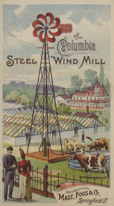Columbia Steel Wind Mill (chromolitho) tekijältä American School