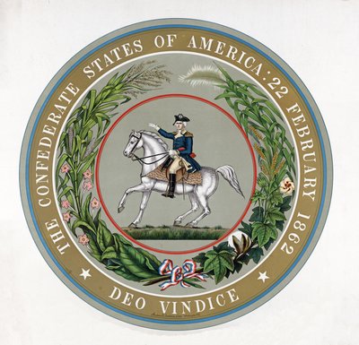 Amerikan liittovaltion suuri sinetti : 22. helmikuuta 1862 - Deo Vindice, julkaisu 1911 (värilitra). tekijältä American School