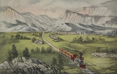 Suuri länsi, pub. 1870, Currier & Ives tekijältä American School