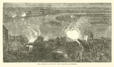 Indianola, joka pyörittää Vicksburgin akkuja, helmikuu 1863 tekijältä American School