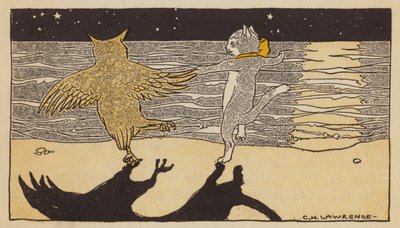 Pöllö ja pussycat (väri litho) tekijältä American School