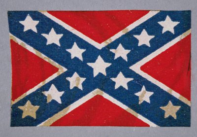 Konfederaation joukkojen Southern Crossin taistelulippu (väri litho) tekijältä American School