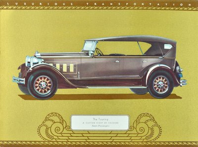 The Touring, A Custom Eight by Packard, julkaisu 1930 (värilitra). tekijältä American School