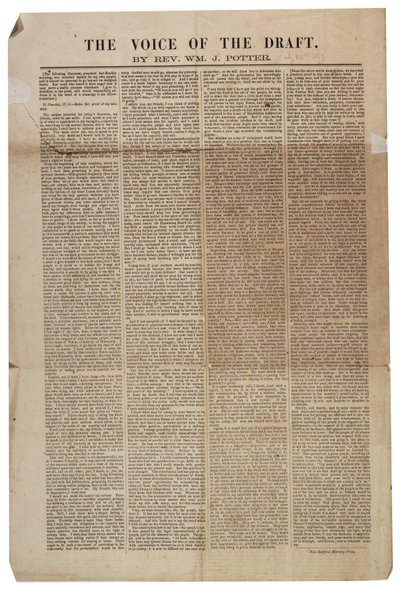 Luonnoksen ääni, 21. heinäkuuta 1863 tekijältä American School