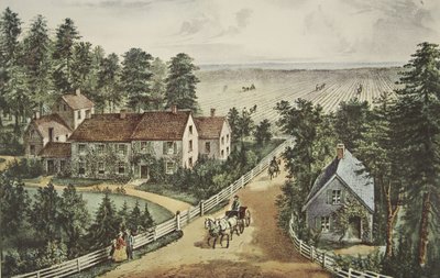 The Western Farmers Home, pub. 1871, Currier & Ives tekijältä American School