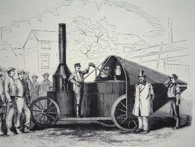 Winans Steam Gun, vangittu konfederaateilta Yhdysvaltain sisällissodan aikana, toukokuussa 1861 (litho) tekijältä American School