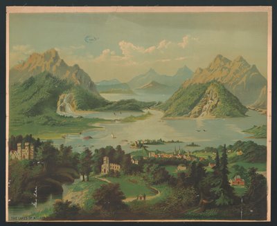 Killarneyn järvet, n. 1878 (chromolitho) tekijältä American School