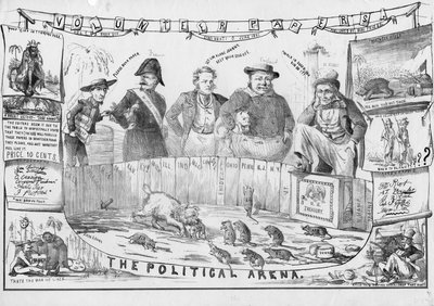 Poliittinen areena, mahdollisesti julkaistu Cincinnatissa, noin 1861 tekijältä American School