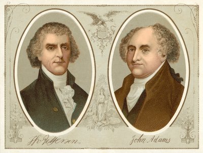 Thomas Jefferson, John Adams (chromolitho) tekijältä American School