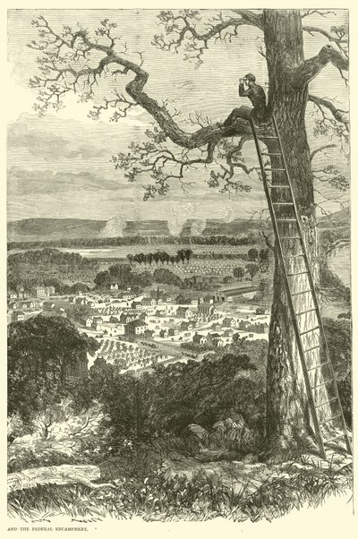 Näkymä Chattanoogaan ja liittovaltion leiriin, marraskuu 1863 tekijältä American School