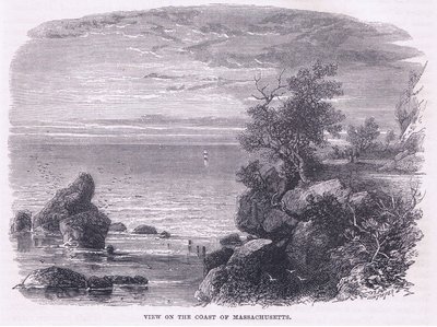 Näkymä Massachusettsin rannikolle 1644, kuva Cassell