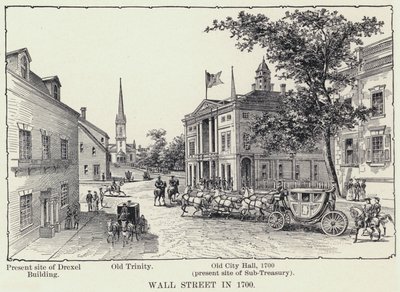 Wall Street vuonna 1700 (litho) tekijältä American School