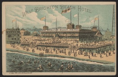 West Brighton Beach Hotel, USA (värillinen kaiverrus) tekijältä American School
