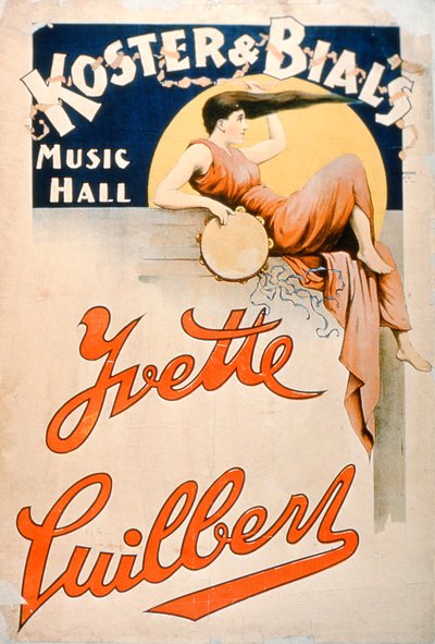 Yvette Guilbert (n. 1869-1944) Koster and Bials Music Hallissa, New Yorkissa tekijältä American School