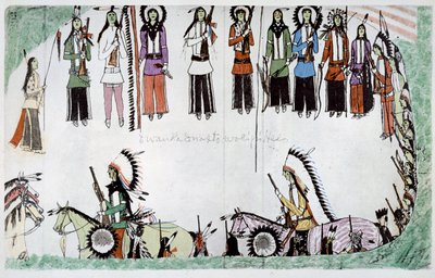 "Smoothing the Place Dance", 1889-1913 tekijältä Amos Bad Heart Buffalo