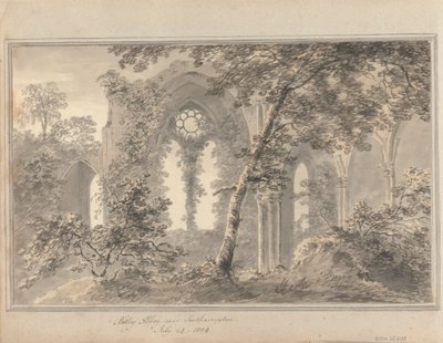 Näkymiä Englannissa, Skotlannissa ja Walesissa: Netley Abbey lähellä Southamptonia, 24. heinäkuuta 1804 tekijältä Amos Green